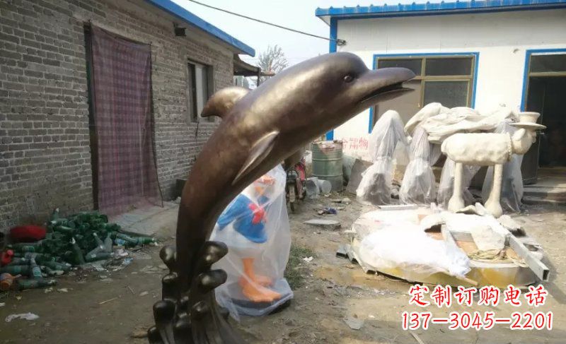 内江海豚精美铜雕,给你不一样的视觉享受