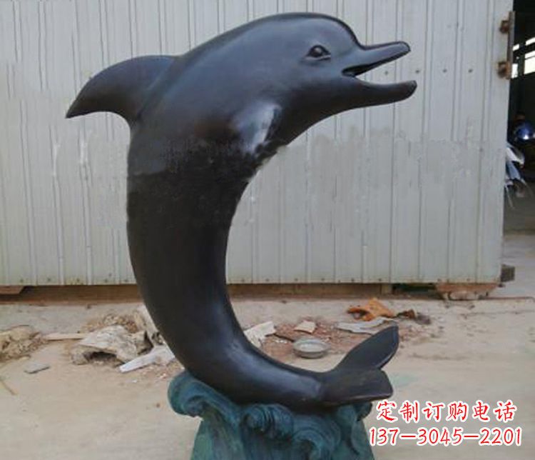 内江一群海豚成就美丽的海洋动物喷泉铜雕塑