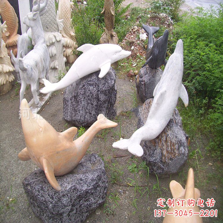 内江海豚石雕塑