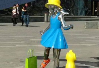 内江中领雕塑：极致的不锈钢小女孩雕塑