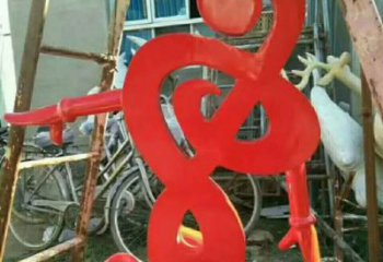 内江中领雕塑-不锈钢音符抽象雕塑