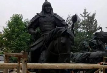 内江浪漫古将骑马铜雕，让您感受古代将军的风采！