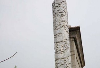 内江精美艺术品，象征霸气，盘龙柱石雕