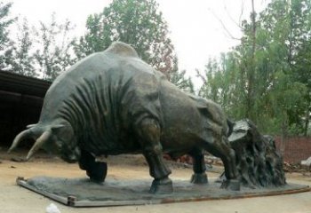 内江新中国拓荒牛铜雕，传承中国传统文化
