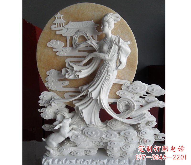 内江汉白玉嫦娥雕塑