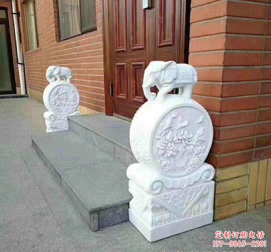 内江汉白玉大象雕塑,令家庭美景更加完美