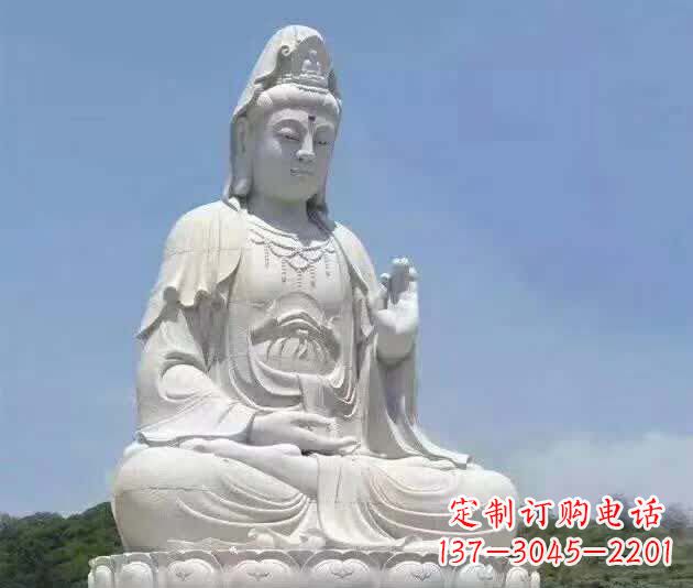 内江精致汉白玉观音雕塑