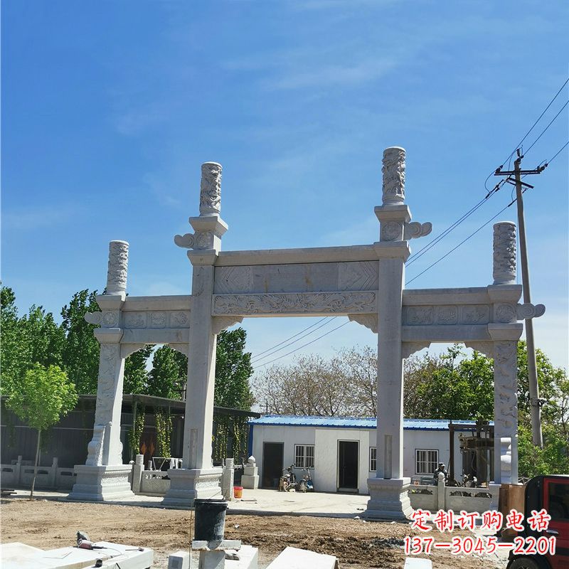 内江汉白玉景区石牌坊