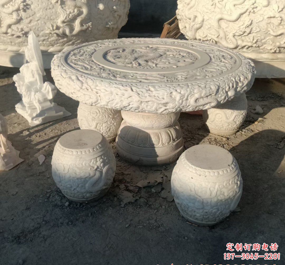内江中领雕塑推出的汉白玉魔力龙雕塑,以汉白玉…