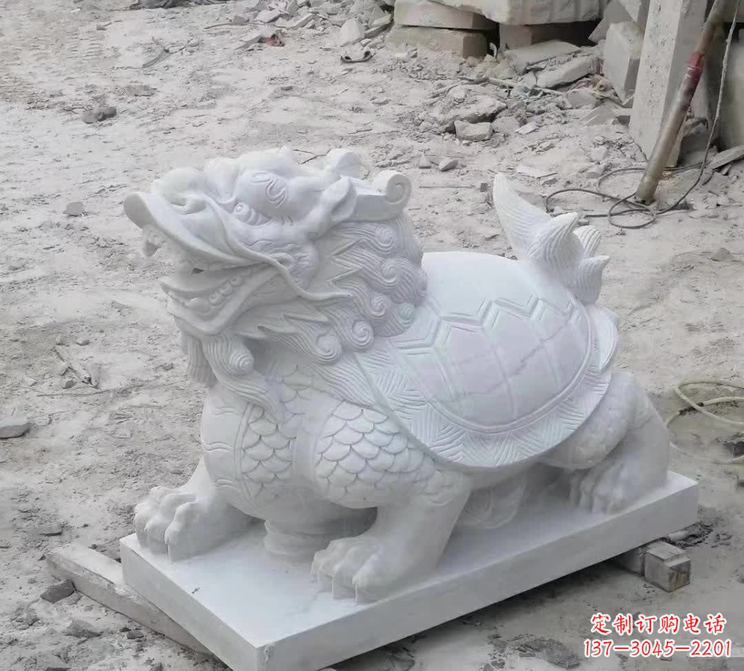 内江汉白玉精美动物雕塑