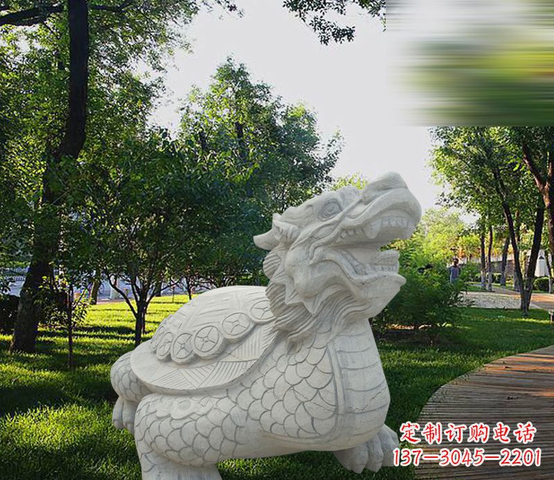 内江中领雕塑——汉白玉龙龟石雕