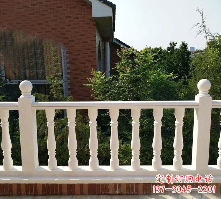 内江精美细腻的汉白玉欧式栏杆石雕