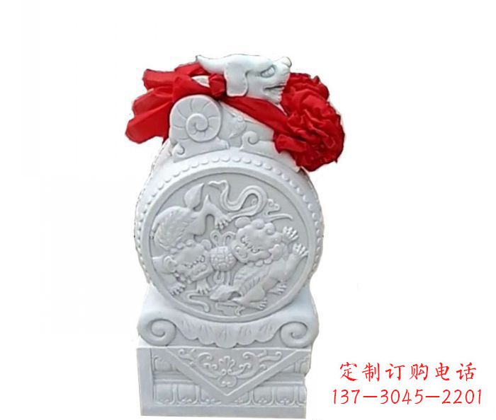 内江中领雕塑的精美玉石门墩雕塑是一个经过精心…
