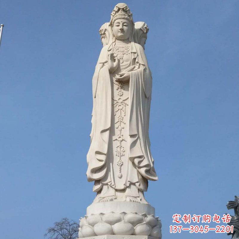内江中领雕塑|汉白玉观音石雕佛像