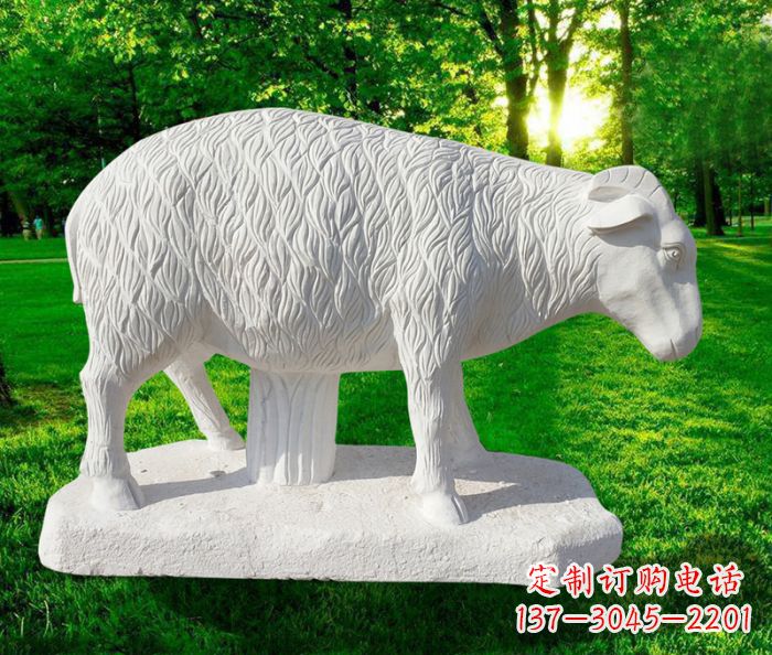 内江高精度玉雕山羊石雕