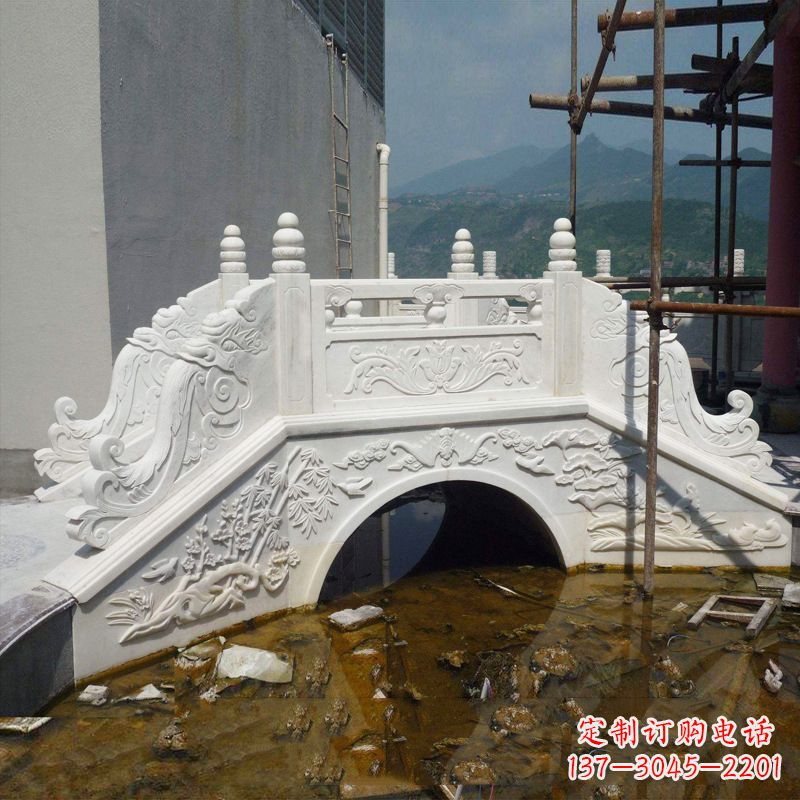 内江汉白玉庭院石桥