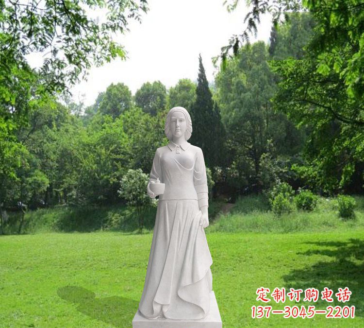 内江汉白玉西方名人南丁格尔雕塑