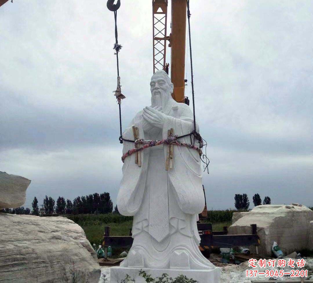 内江超越传统汉白玉校园孔子雕塑