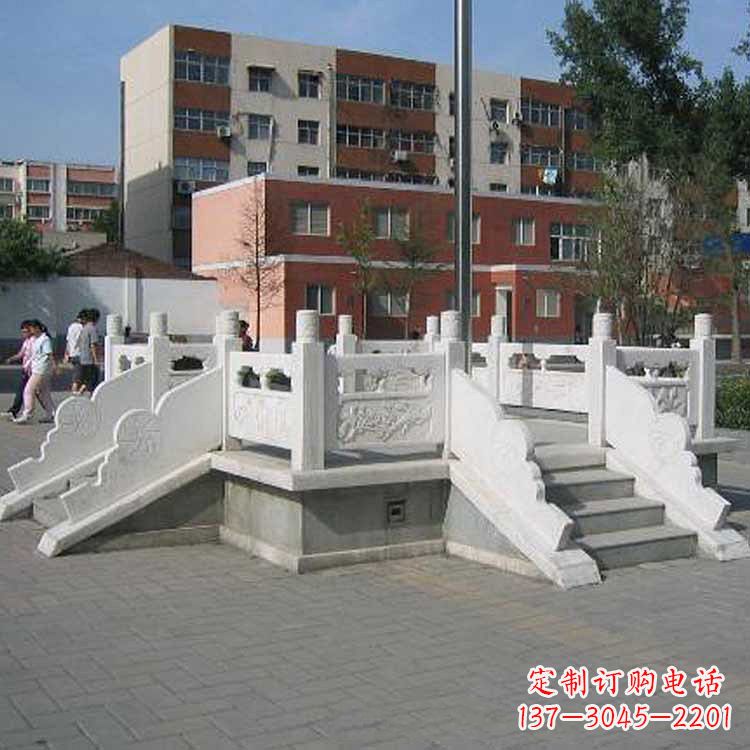内江汉白玉学校升旗台雕塑