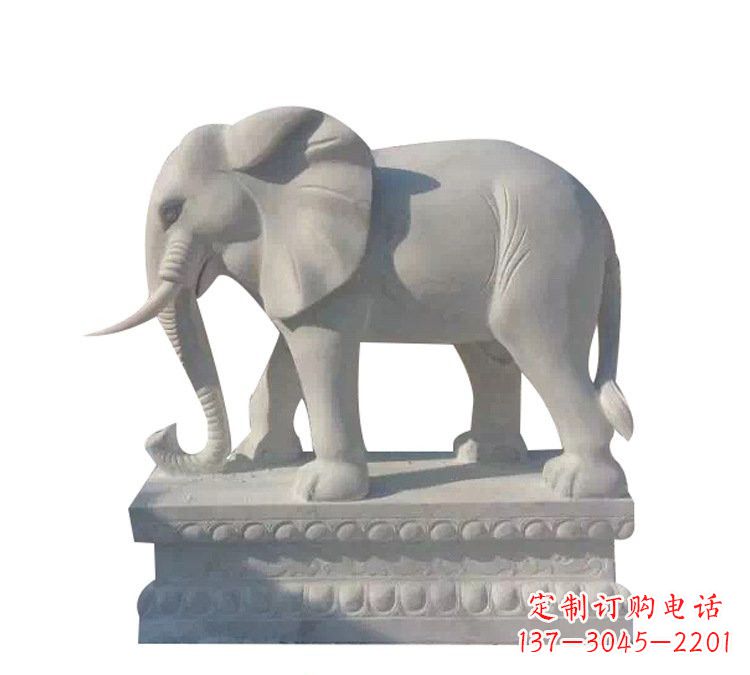 内江精美绝伦的汉白玉大象雕塑