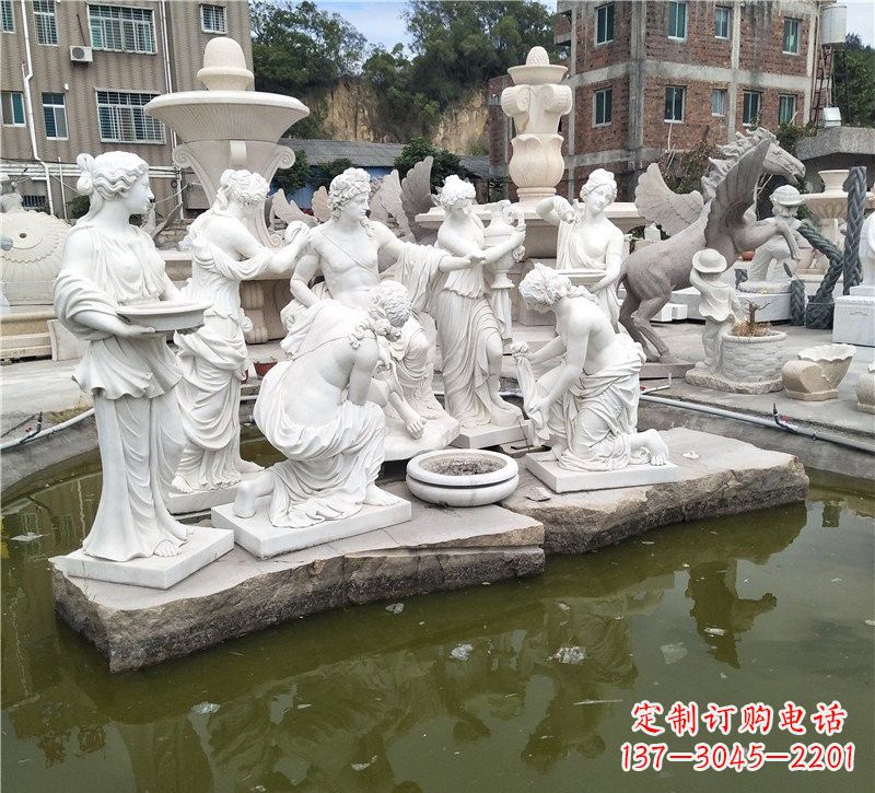 内江精美绝伦,众宁芙侍奉阿波罗雕塑