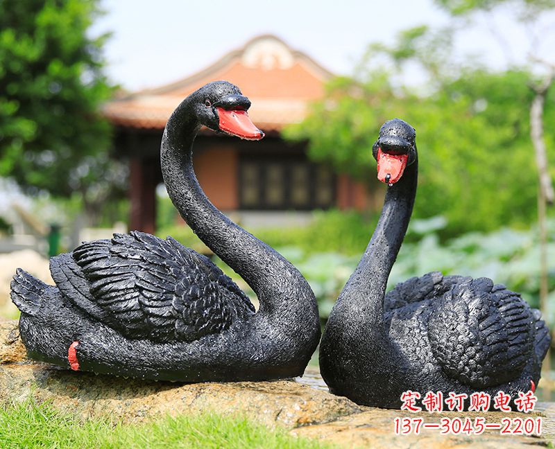 内江黑天鹅玻璃钢仿真雕塑