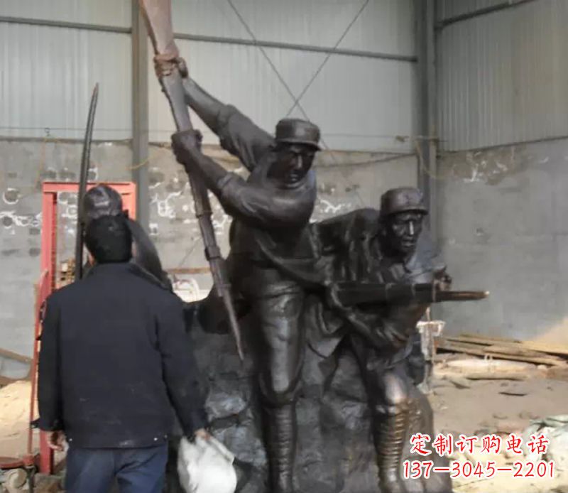 内江细腻精美的红军雕塑