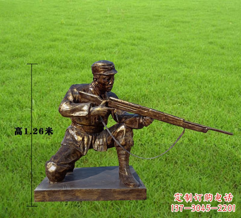 内江纪念红军铜像,精美文物雕塑