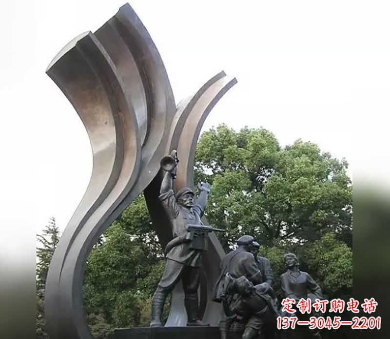 内江红军英烈雕塑,永记中国英雄
