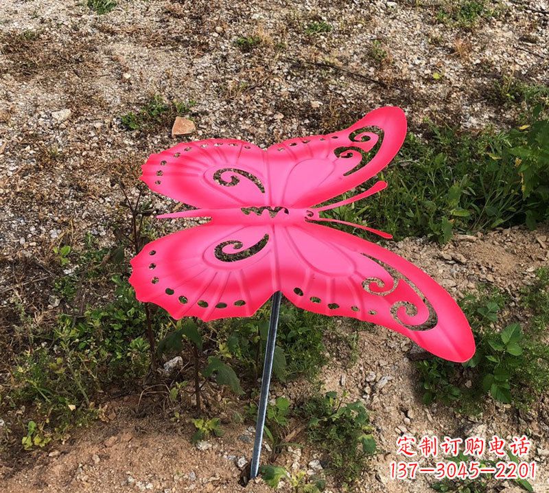 内江红色铁艺不锈钢蝴蝶插件