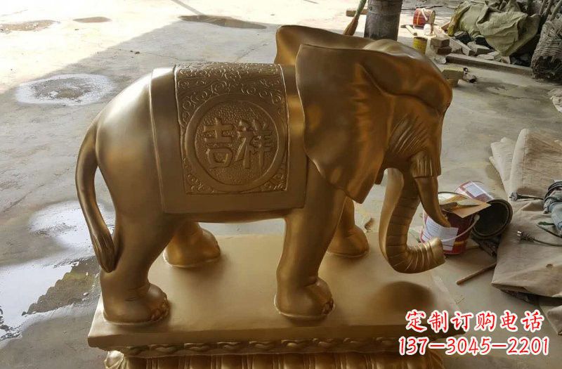 内江湖南玻璃钢仿铜大象雕塑,为您展示艺术之美