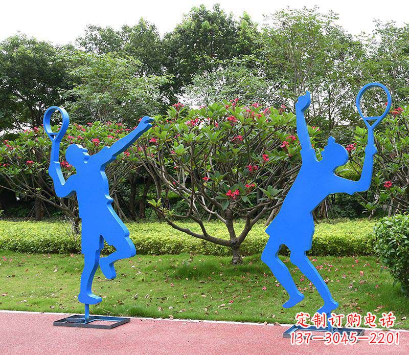 内江不锈钢羽毛球人物雕塑
