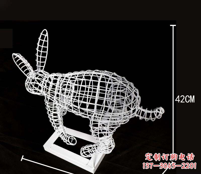 内江全新上市!不锈钢镂空兔子雕塑