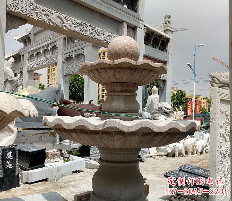 内江户外多层喷泉石雕 (4)