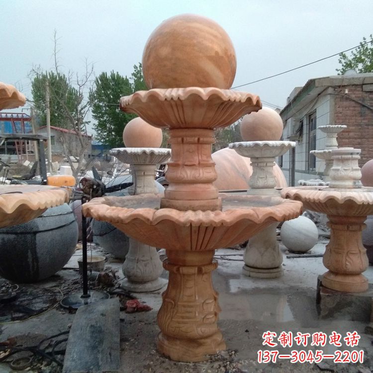 内江中领雕塑,精致风水球雕塑让你的院落更加精致