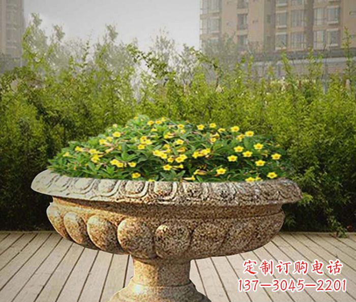 内江精美雕刻的花岗岩花盆驰骋提供