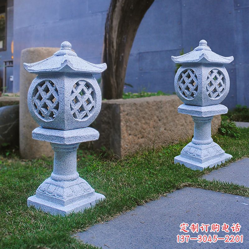 内江花岗岩石灯笼雕塑——点缀家园,照亮晚宴