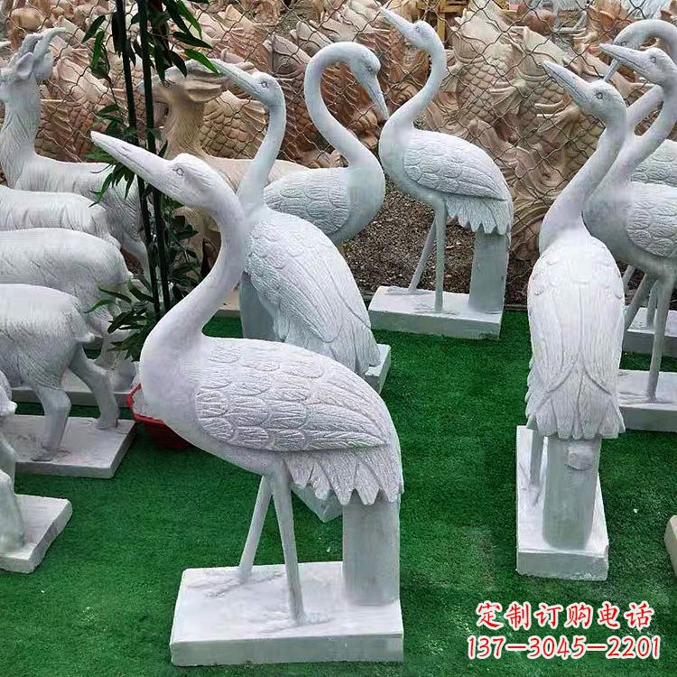内江花岗岩仙鹤雕塑,给您的家增添浓浓的古典风情