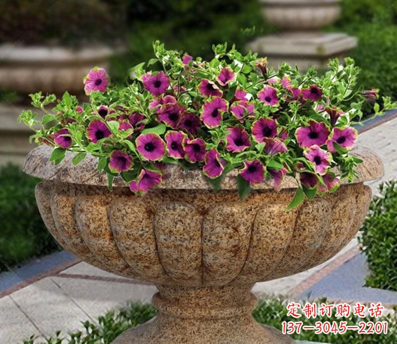 内江花岗岩小区景观花盆雕塑 (2)