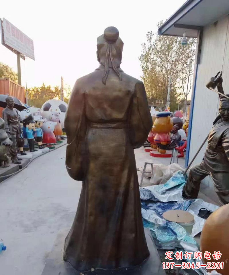 内江精美雕塑永流传——华佗名医铜雕(定制)