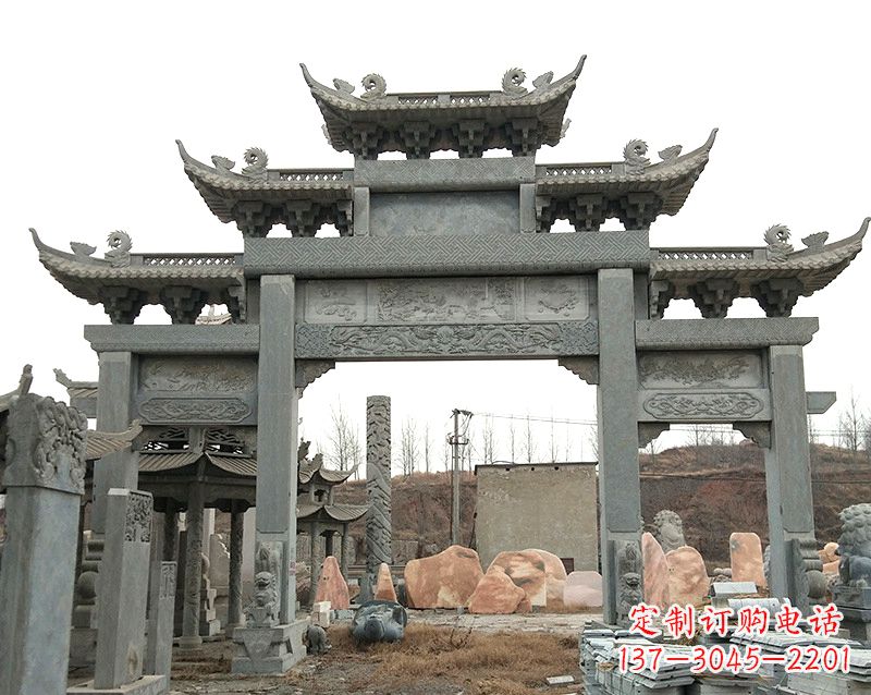 内江黄冈石雕牌坊