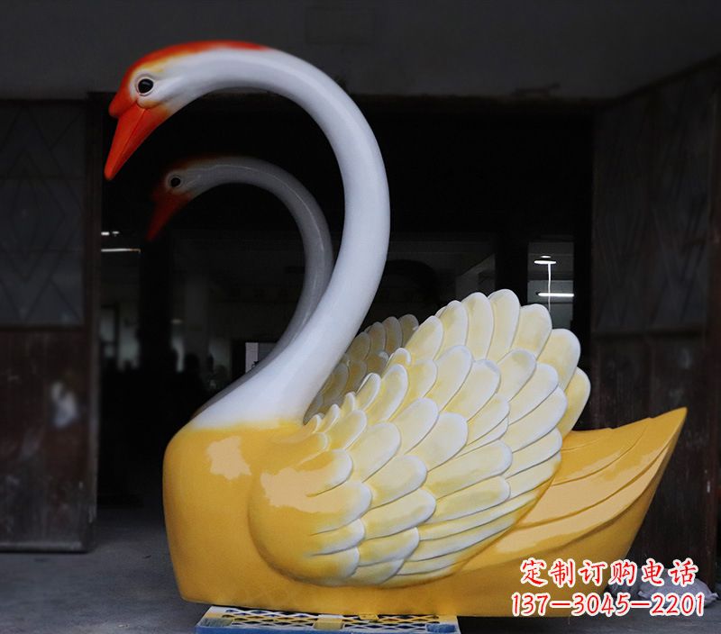 内江爱心天鹅雕塑,让你的爱永生