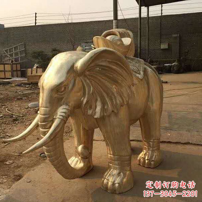 内江黄铜大象雕塑
