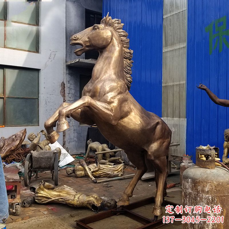 内江高端手工黄铜马雕塑