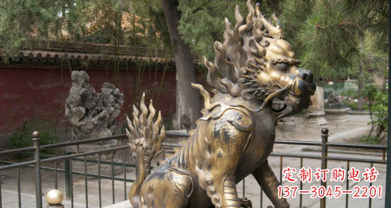 内江钜惠雅致:优质黄铜铸铜麒麟雕塑