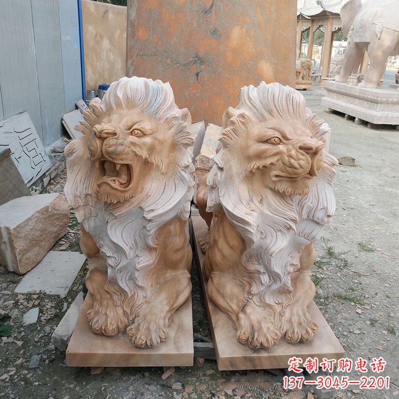 内江风格多样的狮子雕塑