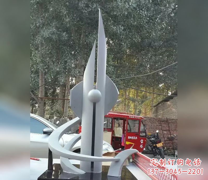 内江火箭剪纸雕塑不锈钢