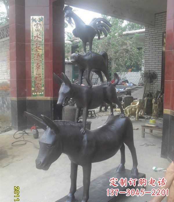 内江鸡猴狗马景观动物铜雕