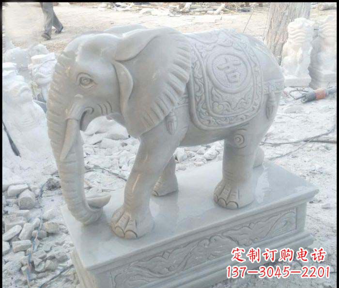 内江高端大象汉白玉雕塑
