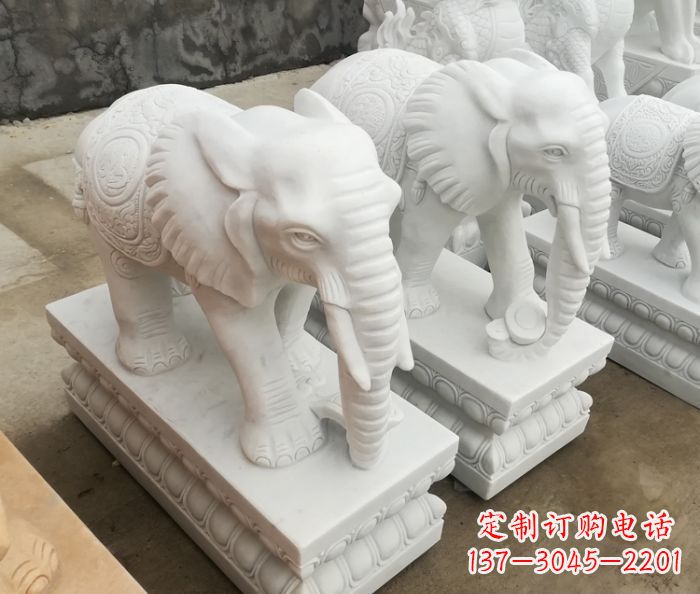内江增添吉祥气息的玉质大象雕塑